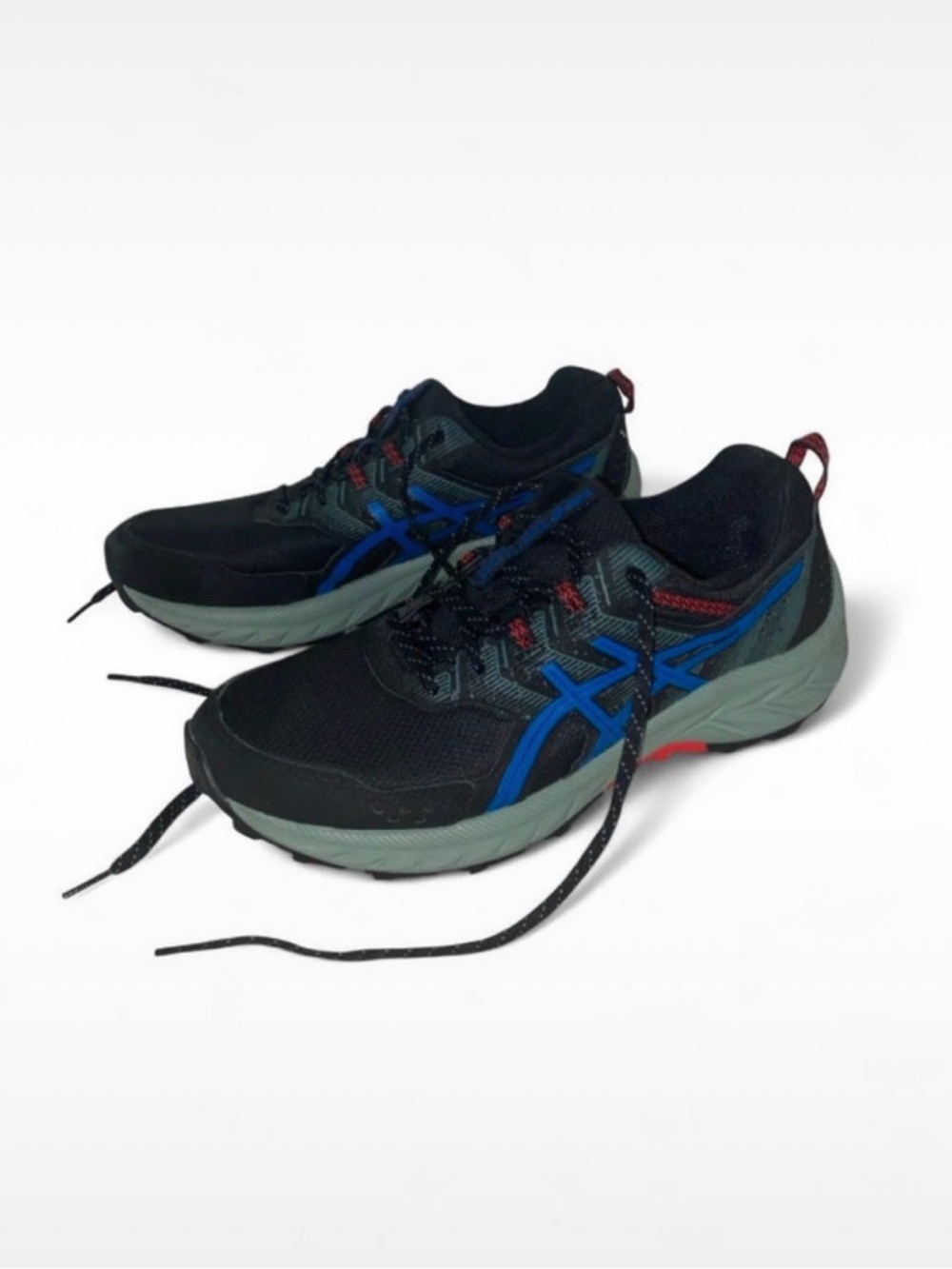 ASICS Gel-Venture 9 Black Blue Sage Trail Running Shoes Men’s Size 9